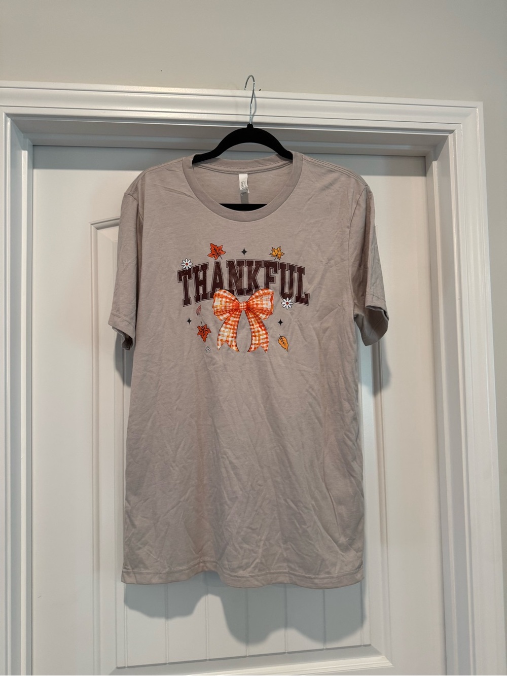 Thankful Graphic Tee - Beige Tee Shirt